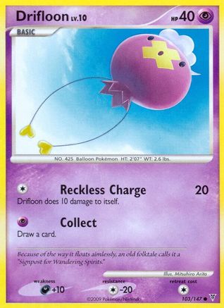 Drifloon 103/147  - Reverse Holofoil Supreme Victors