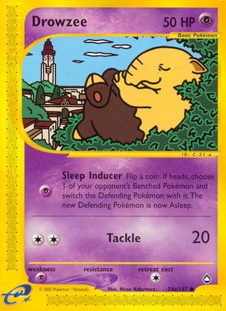 Drowzee 74a/147 - Reverse Holofoil Aquapolis
