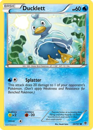 Ducklett 029/101  - Reverse Holofoil Plasma Blast