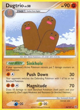 Dugtrio 024/127  - Reverse Holofoil Platinum