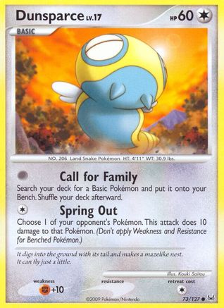 Dunsparce 073/127  - Reverse Holofoil Platinum