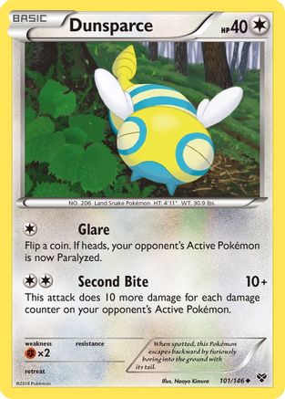 Dunsparce 101/146  - Reverse Holofoil XY Base Set