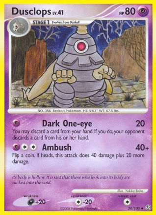 Dusclops 034/100  - Reverse Holofoil Stormfront