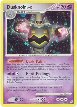 Dusknoir 002/130  - Reverse Holofoil Diamond and Pearl