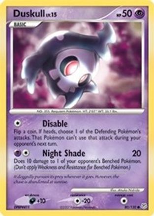 Duskull 080/130  - Reverse Holofoil Diamond and Pearl