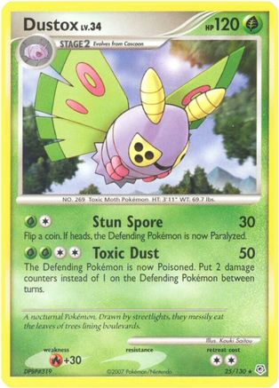 Dustox 025/130  - Reverse Holofoil Diamond and Pearl