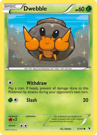Dwebble 006/101  - Reverse Holofoil Noble Victories