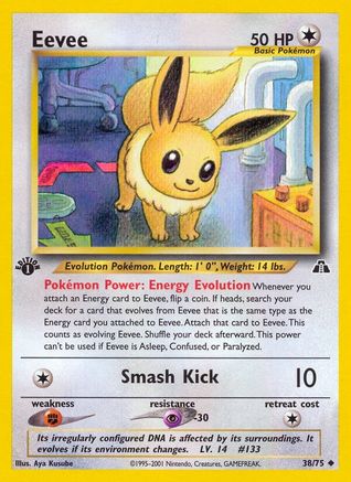 Eevee 038/75 - 1st Edition Neo Discovery