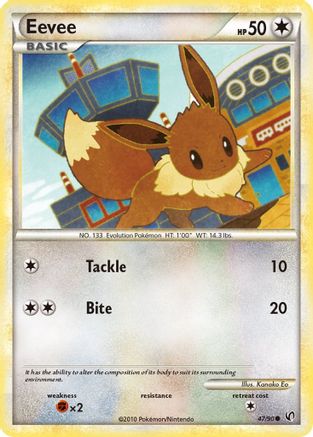 Eevee 047/90  - Reverse Holofoil Undaunted