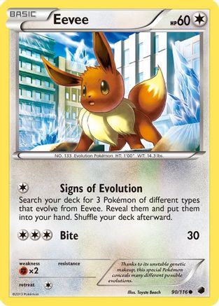 Eevee 090/116  - Reverse Holofoil Plasma Freeze