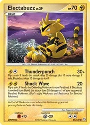 Electabuzz 081/130  - Reverse Holofoil Diamond and Pearl