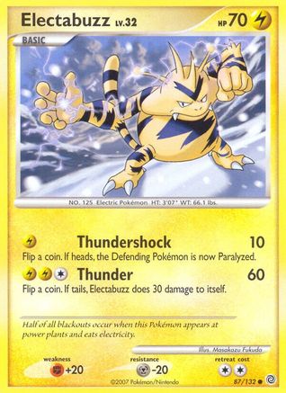 Electabuzz 087/132  - Reverse Holofoil Secret Wonders