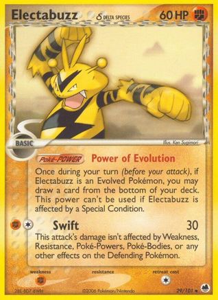 Electabuzz (Delta Species) 029/101 - Reverse Holofoil Dragon Frontiers