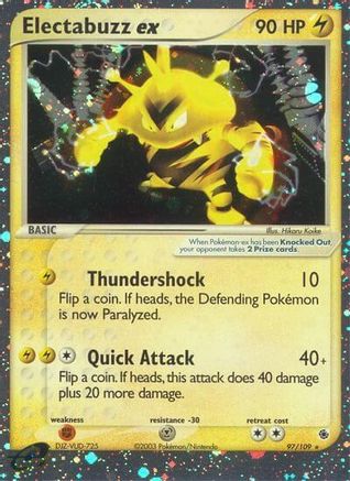 Electabuzz ex 097/109 - Holofoil Ruby and Sapphire