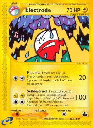 Electrode 036/144 - Reverse Holofoil Skyridge