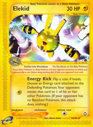 Elekid 009/147 - Reverse Holofoil Aquapolis