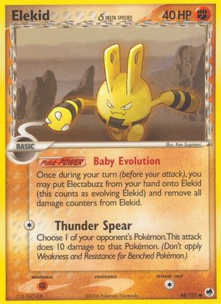 Elekid (Delta Species) 048/101 - Reverse Holofoil Dragon Frontiers