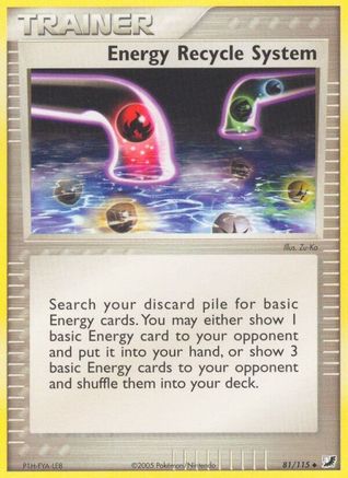 Energy Recycle System 081/115 - Reverse Holofoil Unseen Forces