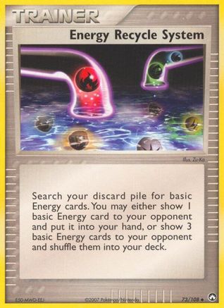 Energy Recycle System 073/108 - Reverse Holofoil Power Keepers