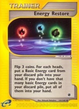 Energy Restore 141/165 - Reverse Holofoil Expedition