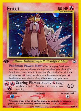 Entei 006/64 - 1st Edition Holofoil Neo Revelation