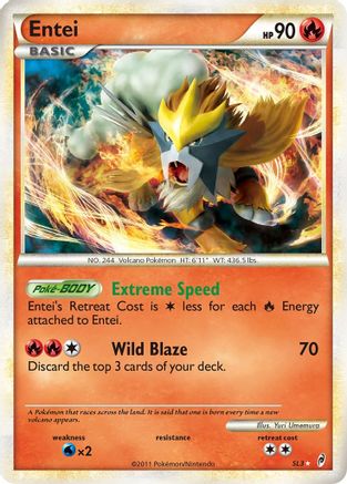 Entei (Shiny) SL3  - Holofoil Call of Legends