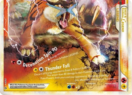 Entei & Raikou Legend (bottom) 091/95  - Holofoil Unleashed
