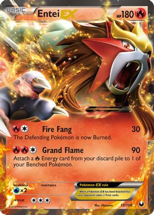 Entei EX 013/108  - Holofoil Dark Explorers