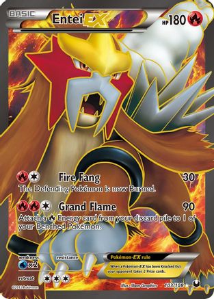 Entei EX (Full Art) 103/108  - Holofoil Dark Explorers