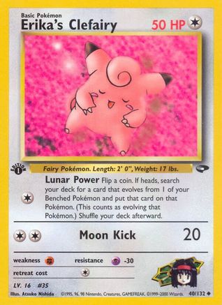 Erika's Clefairy 040/132 - 1st Edition Gym Challenge