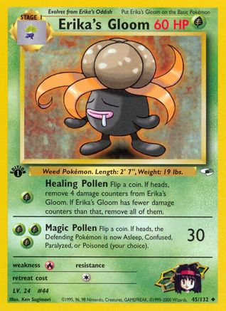 Erika's Gloom 045/132 - 1st Edition Gym Heroes