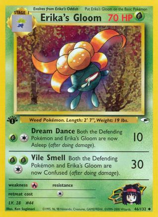 Erika's Gloom 046/132 - 1st Edition Gym Heroes