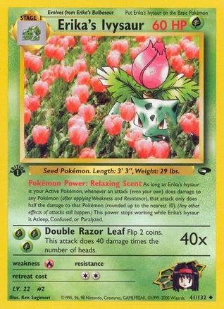 Erika's Ivysaur 041/132 - 1st Edition Gym Challenge