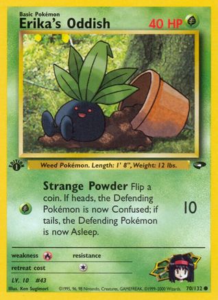 Erika's Oddish 070/132 - 1st Edition Gym Challenge