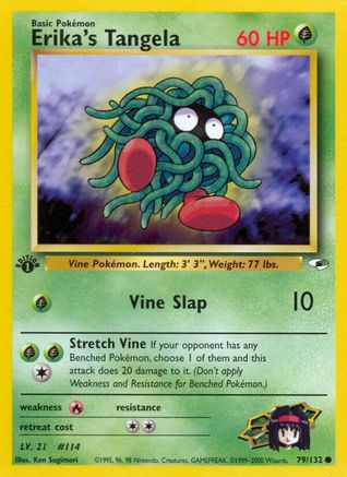 Erika's Tangela 079/132 - 1st Edition Gym Heroes