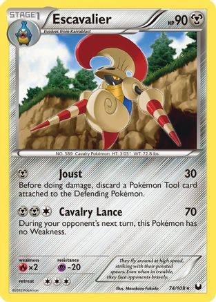 Escavalier 074/108  - Reverse Holofoil Dark Explorers