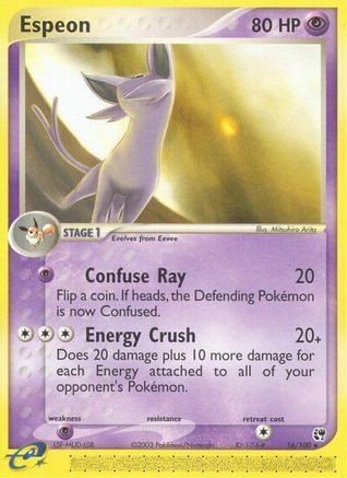 Espeon 016/100 - Reverse Holofoil Sandstorm