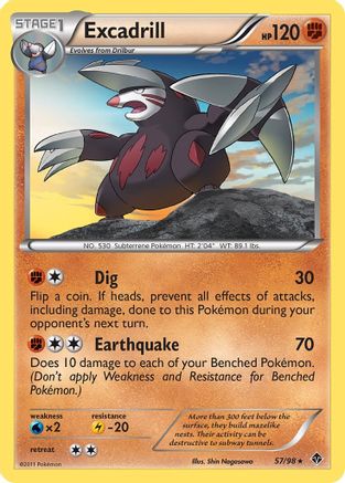 Excadrill 057/98  - Reverse Holofoil Emerging Powers