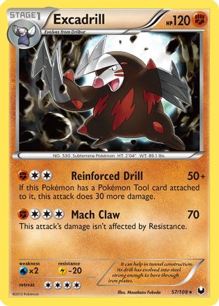 Excadrill 057/108  - Reverse Holofoil Dark Explorers