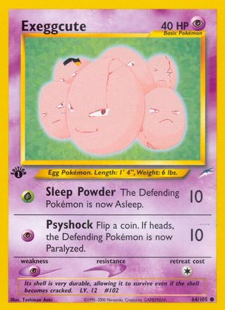 Exeggcute 064/105 - 1st Edition Neo Destiny