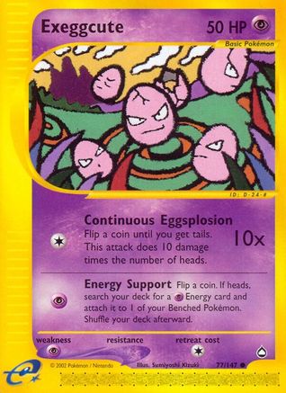 Exeggcute 077/147 - Reverse Holofoil Aquapolis