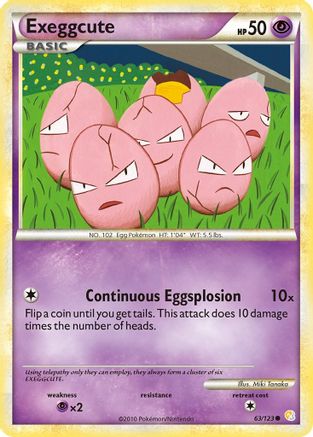 Exeggcute 063/123  - Reverse Holofoil HeartGold SoulSilver