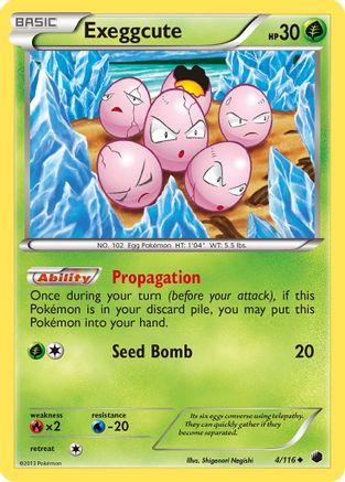 Exeggcute 004/116  - Reverse Holofoil Plasma Freeze