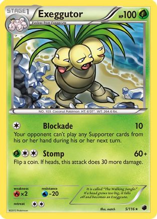 Exeggutor 005/116  - Reverse Holofoil Plasma Freeze