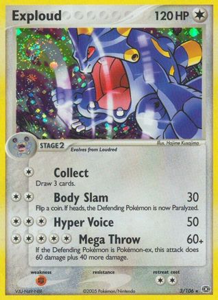 Exploud 003/106 - Reverse Holofoil Emerald