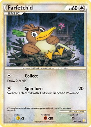 Farfetch'd 019/123 - Reverse Holofoil HeartGold SoulSilver