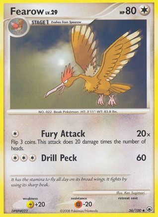 Fearow 036/100  - Reverse Holofoil Majestic Dawn