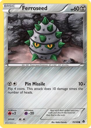 Ferroseed 070/98  - Reverse Holofoil Emerging Powers
