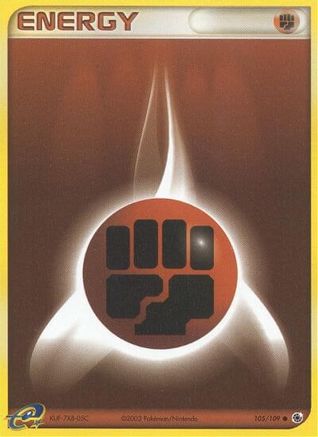 Fighting Energy 105/109 - Reverse Holofoil Ruby and Sapphire