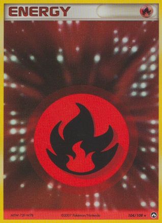 Fire Energy 104/108 - Holofoil Power Keepers